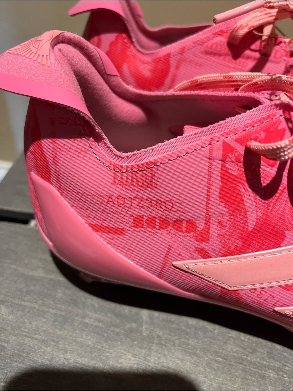 ADIZERO ELECTRIC II CURRENCY FOOTBALL CLEATS |NWOB| Sz M9:W10 | Pink Fusion - Picture 4 of 16